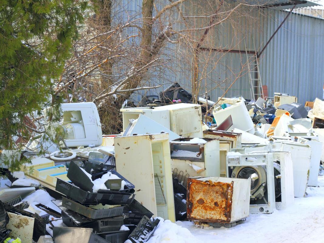 damaged appliances in the site